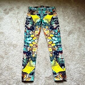Hudson Nico Super Skinny Snake Print Midrise Jeans size 26